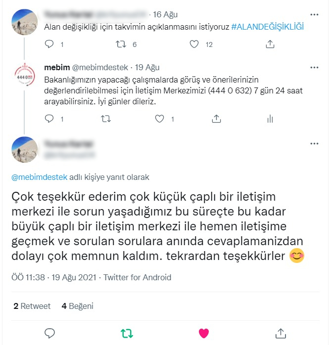 Bu kadar büyük çaplı bir iletişim merkezi ile hemen iletişime geçmek ve sorulan sorulara anında cevaplamanizdan dolayı çok memnun kaldım