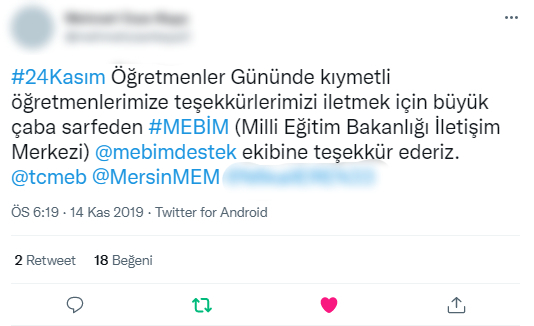 Teşekkürlerimizi iletmek için büyük çaba sarf eden MEBİM  