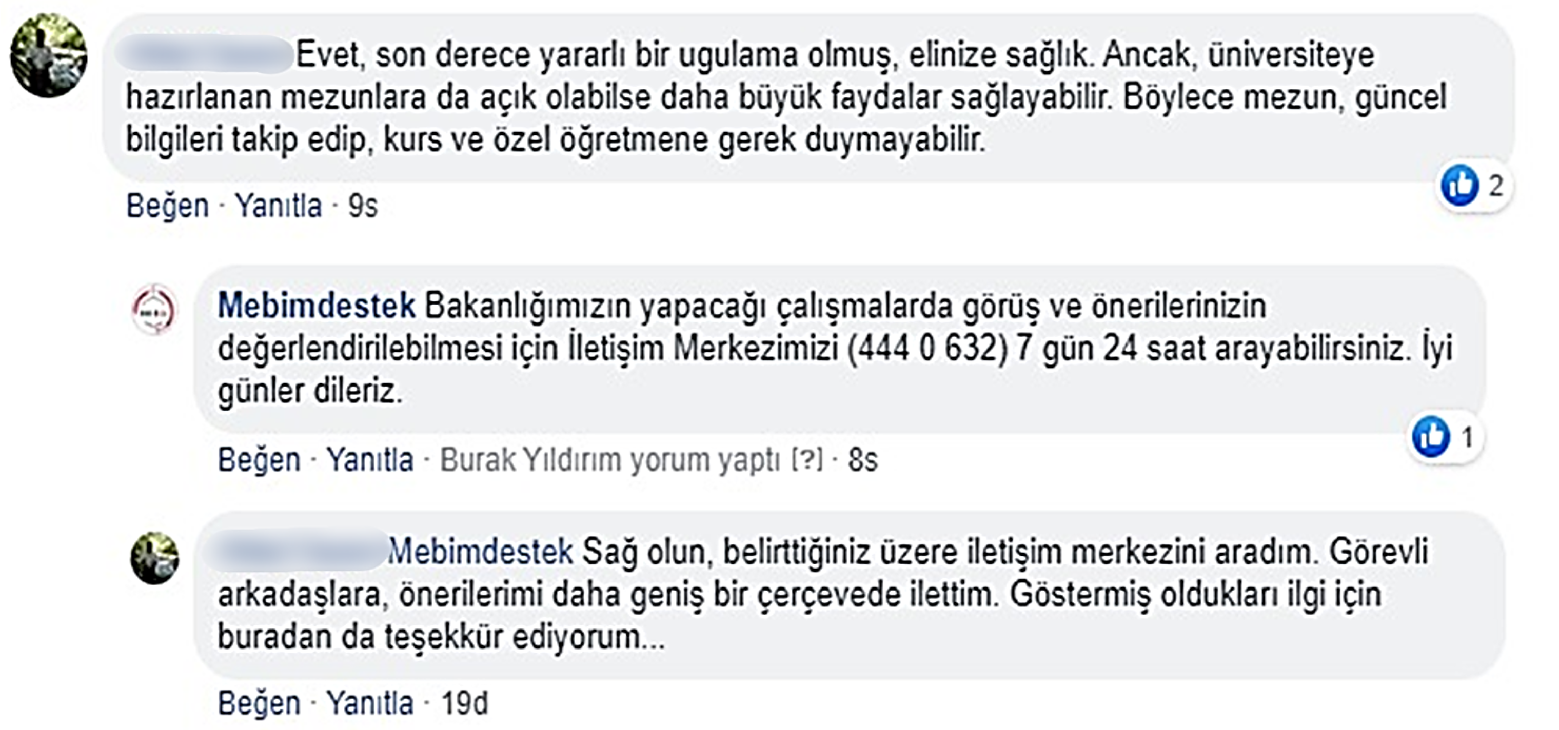 Göstermiş oldukları ilgi için buradan da teşekkür ediyorum