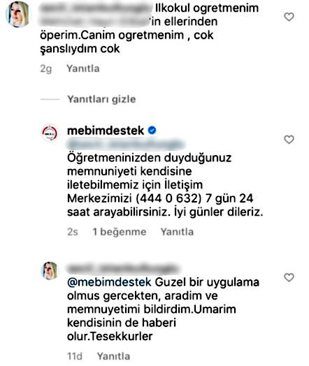 İlköğretim öğretmenine teşekkür 